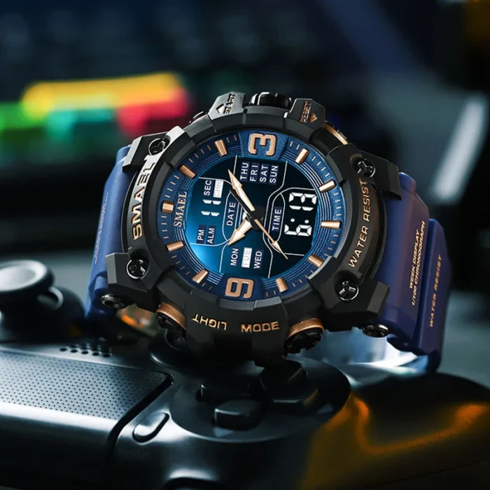 LED Light Alarm Clock Dual Time Display Watch - Image 1
